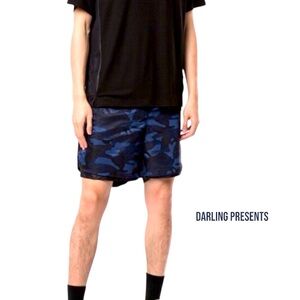 Koral Camouflage Layered Shorts Men Color Blue Size S